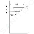 Geberit Xeno 2 Umvadlo, 120x48 cm, s KeraTect, biela