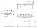 Geberit Xeno 2 Umvadlo 120x48 cm, otvor na batriu, bez prepadu, s KeraTect, biela