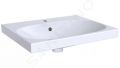 Geberit Acanto Umvadlo 60x48 cm, otvor na batriu, s prepadom, s KeraTect, biela