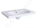 Geberit Acanto Umvadlo 75x48 cm, otvor na batriu, s prepadom, biela