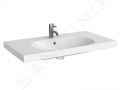 Geberit Acanto Umvadlo 90x48 cm, otvor na batriu, s prepadom, biela