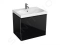 Geberit Acanto Umvadlo 60x42 cm, otvor na batriu, s prepadom, s KeraTect, biela