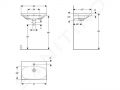 Geberit Acanto Umvadlo 60x42 cm, otvor na batriu, s prepadom, s KeraTect, biela