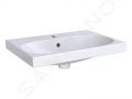 Geberit Acanto Umvadlo 60x42 cm, otvor na batriu, s prepadom, s KeraTect, biela