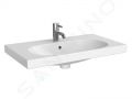Geberit Acanto Umvadlo 75x42 cm, otvor na batriu, s prepadom, s KeraTect, biela