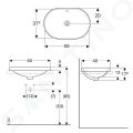 Geberit VariForm Umvadlo zpustn, 600x400 mm, s prepadom, biela