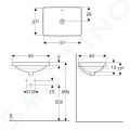 Geberit VariForm Umvadlo zpustn 55x40 cm, s prepadom, biela