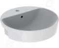 Geberit VariForm Umvadlo polozpustn, priemer 50 cm, s prepadom, otvor na batriu, biela