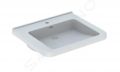 Geberit Selnova Comfort Umvadlo Square, 65x55 cm, bezbarirov, s 1 otvorom na batriu, s prepadom, biela