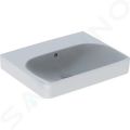 Geberit Smyle Square Umvadlo, 55x44 cm, s prepadom, bez otvoru na batriu, biela