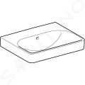 Geberit Smyle Square Umvadlo, 55x44 cm, s prepadom, bez otvoru na batriu, biela