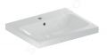Geberit iCon Umvadlo, 60x48x16 cm, s prepadom, s otvorom na batriu, biela