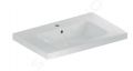 Geberit iCon Umvadlo, 75x48x16 cm, s prepadom, s otvorom na batriu, biela