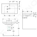 Geberit iCon Umvadlo, 75x48x16 cm, s prepadom, s otvorom na batriu, biela