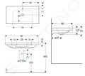 Geberit iCon Umvadlo, 90x48x16 cm, s prepadom, s otvorom na batriu, KeraTect, biela