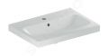 Geberit iCon Umvadlo, 50x40x17 cm, s prepadom, s otvorom na batriu, KeraTect, biela