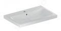 Geberit iCon Umvadlo na dosku, 75x48x16 cm, s prepadom, s otvorom na batriu, KeraTect, biela