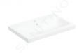 Geberit iCon Umvadlo na dosku 75x48 cm, s prepadom, s otvorom na batriu, matn biela