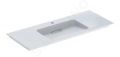 Geberit ONE Umvadlo nbytkov, 120x48x13 cm, skryt prepad, s otvorom na batriu, vodorovn odtok, KeraTect, biela