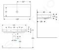 Geberit ONE Umvadlo, 105x48x14 cm, bez prepadu, bez otvoru na batriu, KeraTect, biela