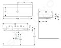 Geberit ONE Umvadlo, 120x48x14 cm, bez prepadu, bez otvoru na batriu, KeraTect, biela