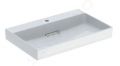Geberit ONE Umvadlo, 75x48x14 cm, skryt prepad, s otvorom na batriu, vodorovn odtok, KeraTect, biela