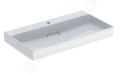 Geberit ONE Umvadlo, 90x48x14 cm, skryt prepad, s otvorom na batriu, vodorovn odtok, KeraTect, biela