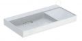 Geberit ONE Umvadlo, 90x48x14 cm, skryt prepad, bez otvoru na batriu, vodorovn odtok, KeraTect, biela