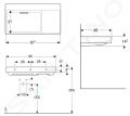Geberit ONE Umvadlo, 90x48x14 cm, skryt prepad, bez otvoru na batriu, vodorovn odtok, KeraTect, biela