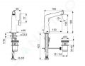 Hansa Designo Umvadlov batria s vpustom, chrm