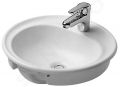 Duravit Manua Umvadlo s prepadom, priemer 48 cm, biela