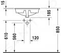 Duravit Manua Umvadlo s prepadom, priemer 48 cm, biela
