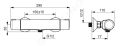 Hansa Micra Termostatick sprchov batria, Thermo Cool, ECO, matn ierna