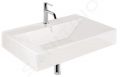 Kludi Resa Umvadlo 81x51 cm, s prepadom, s otvorom na batriu, leskl biela
