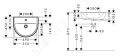 Hansgrohe GladeLake S Umvadlo, 55x45 cm, s prepadom, otvor na batriu, biela