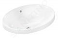 Hansgrohe Xuniva D Umvadlo, 55x40 cm, s prepadom, bez otvoru na batriu, biela