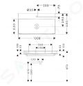 Hansgrohe Xelu Q Umvadlo, 100x48 cm, bez prepadu, otvor na batriu, biela
