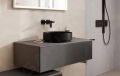 Hansgrohe Xuniva Evo S Umvadlo na dosku, priemer 40 cm, bez prepadu, bez otvoru na batriu, matn ierna