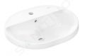 Hansgrohe Xuniva U Umvadlo, 55x45 cm, s prepadom, otvor na batriu, SmartClean, biela