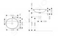 Hansgrohe Xuniva U Umvadlo, 55x45 cm, s prepadom, otvor na batriu, SmartClean, biela