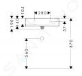 Hansgrohe Xevolos E Umvadlo 60x48 cm, bez prepadu, bez otvoru na batriu, SmartClean, biela