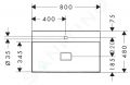 Hansgrohe Xevolos E Umvadlo 80x48 cm, bez prepadu, s otvorom na batriu, SmartClean, biela