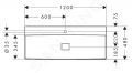 Hansgrohe Xevolos E Umvadlo 120x48 cm, bez prepadu, s otvorom na batriu, SmartClean, biela