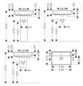 Hansgrohe Xanuia Q Umvadlo 55x37 cm, s prepadom, otvor na batriu, SmartClean, biela