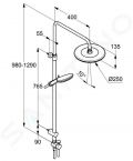 Kludi Freshline Dual Shower System, sprchov sprava, chrm