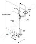 Kludi Logo Sprchov set Dual Shower System 200, s batriou, chrm