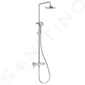 Kludi Logo Sprchov set Dual Shower System s batriou, 20 cm, chrm