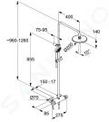 Kludi Logo Sprchov set Dual Shower System s batriou, 20 cm, chrm