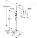 Kludi Logo Sprchov set Dual Shower System s termostatom, 200 mm, chrm