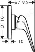 Hansgrohe Novus Sprchov batria pod omietku, chrm